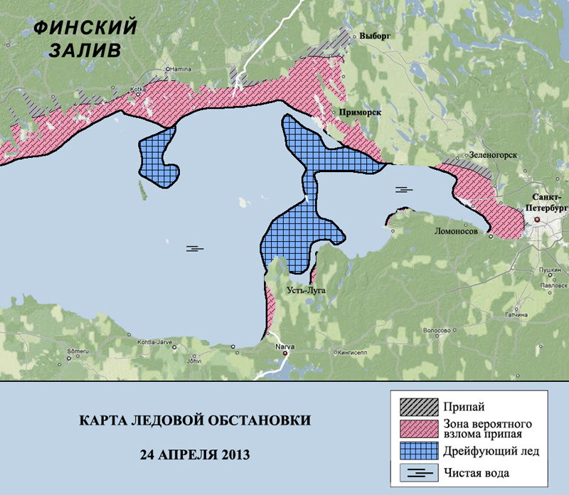 Карта выборгского залива с глубинами