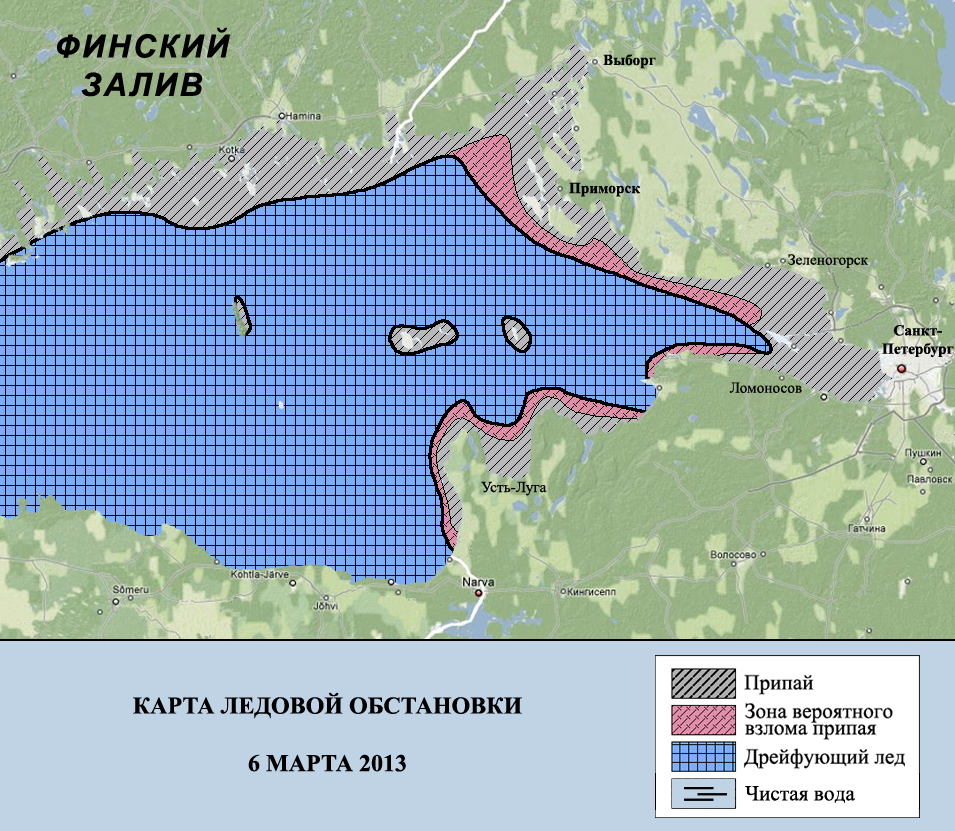 Ледовая карта онежского озера сегодня