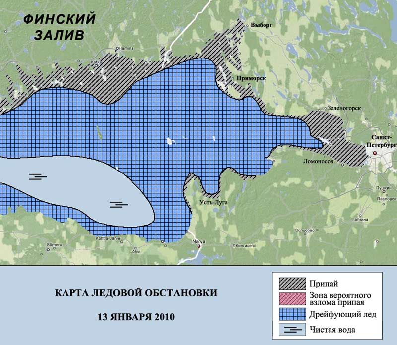 Карта выборгского залива с глубинами